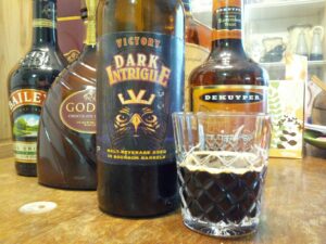 an assortment of beer and liquor bottles