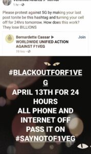 screen capture of a facebook post about conspiracies that is very dumb