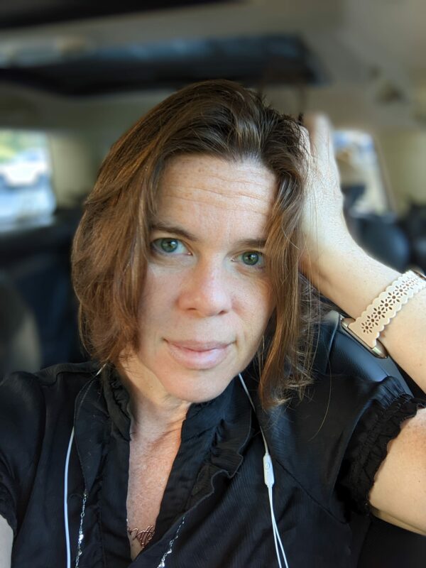 melodramatic selfie in the car