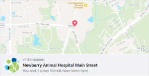 a map location for Newberry Animal Hospital