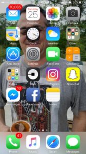a screenshot of a phone wallpaper with many app icons