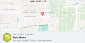 map location for a place called Daily Green