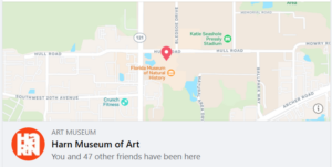 a map location for the Harn Museum of Art