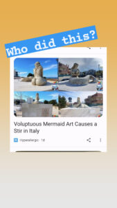meme about a voluptuous mermaid statue