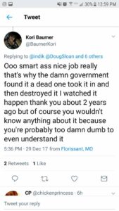 screencap of a person arguing with a scientists about the extinct megalodon actually still being around but the government is trying to cover it up